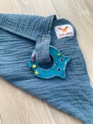 Zawieszka muślinowa TULAK 38x28 denim