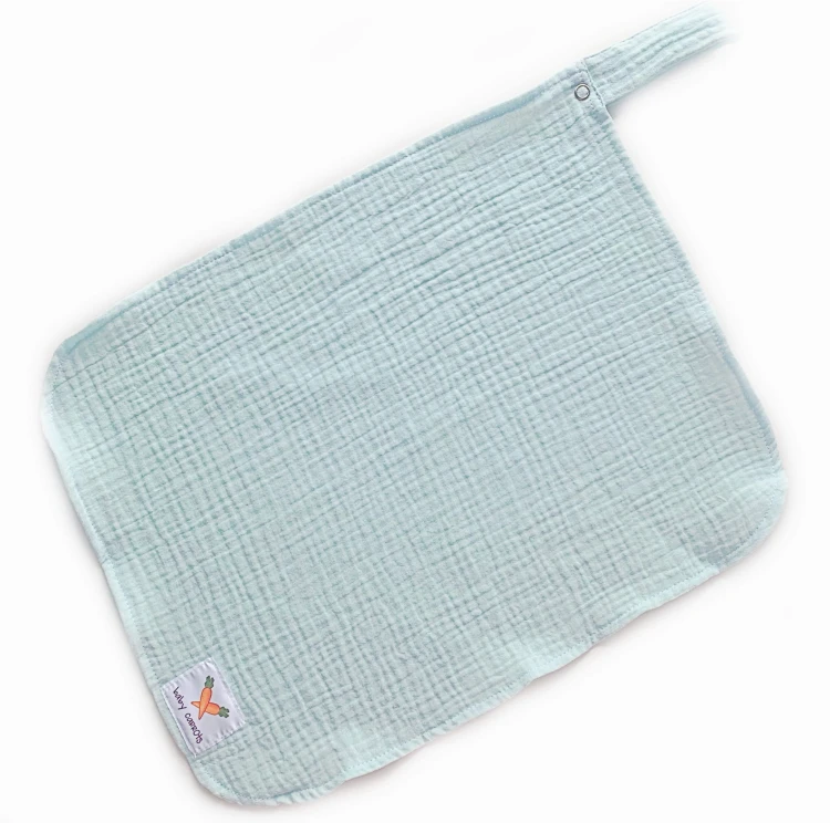 Zawieszka muślinowa TULAK 38x28 pastel blue mięta