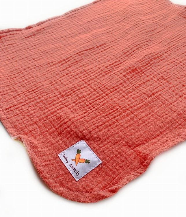 Zawieszka muślinowa TULAK 38x28 terra cotta ciemna brzoskwinia