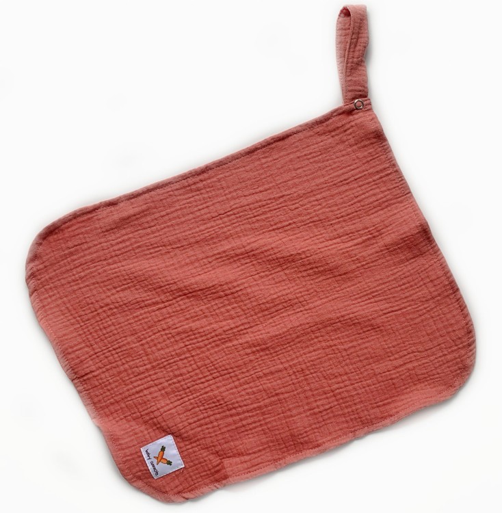 Zawieszka muślinowa TULAK 38x28 terra cotta ciemna brzoskwinia