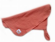 Zawieszka muślinowa TULAK 38x28 terra cotta ciemna brzoskwinia