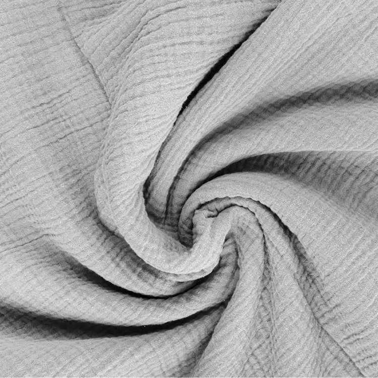 Muślin bawełniany double gauze - jasny szary lodowiec glacier gray