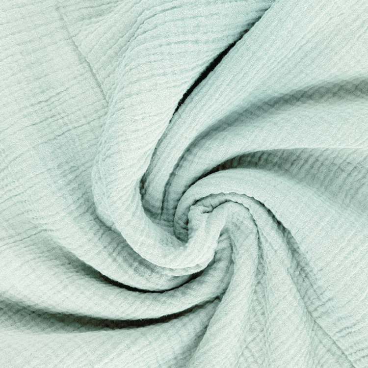 Prześcieradło-muślinowe-z gumką-do-dostawki-90x50-miętowe-zbliżenie