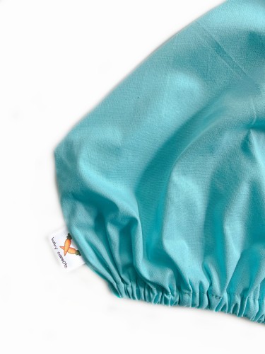 prześcieradło 120x60 bawełniane morskie turkusowe miętowe