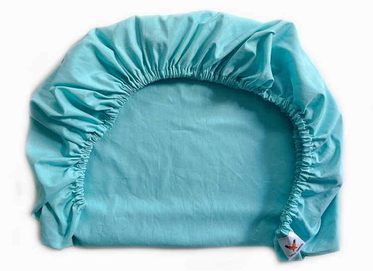 Prześcieradło-bawełniane-z-gumką-do-wózka-gondoli-80x40-turkusowe-morskie