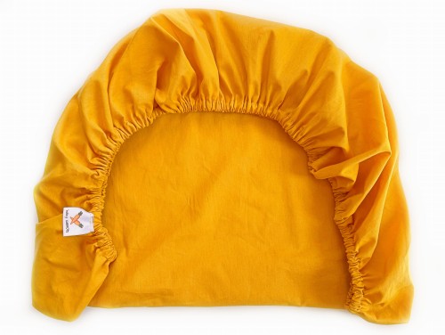 Prześcieradło-bawełniane-z-gumką-do-wózka-gondoli-80x40-żółte-mango