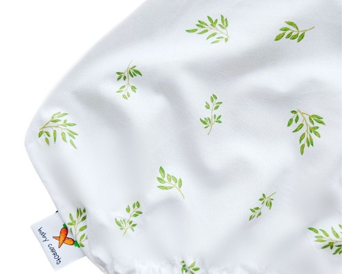 prześcieradło bawełniane 120x60 dziecięce białe w listki