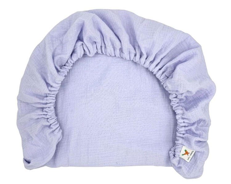 Prześcieradło-muślinowe-z gumką-do-wózka-gondoli-80x40-jasny-fiolet-lawendowe