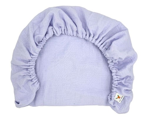 Prześcieradło-muślinowe-z gumką-do-dostawki-90x50-fioletowe-lawendowe