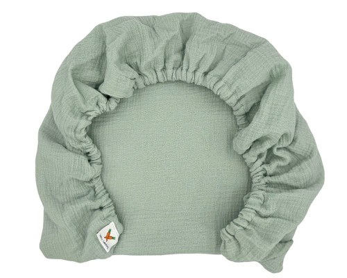 Prześcieradło-muślinowe-z gumką-do-wózka-gondoli-80x40-szałwiowe