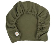 Prześcieradło-muślinowe-z gumką-do-wózka-gondoli-80x40-khaki