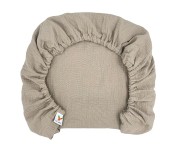 Prześcieradło-muślinowe-z gumką-do-wózka-gondoli-80x40-beżowe