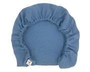 Prześcieradło-muślinowe-z gumką-do-dostawki-90x50-denim-zgaszony-niebieski