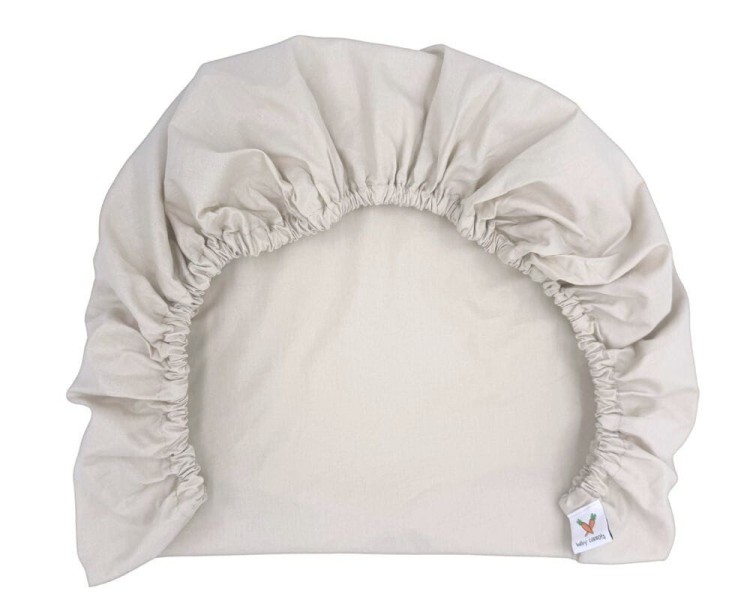 Prześcieradło-bawełniane-z-gumką-do-wózka-gondoli-80x40-beżowe