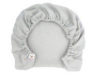 Prześcieradło-muślinowe-z gumką-do-wózka-gondoli-80x40-jasne-szare