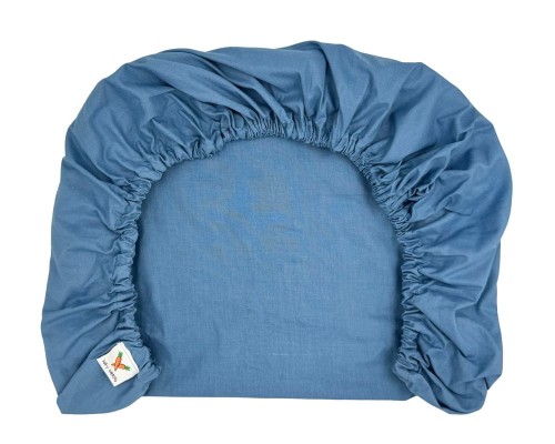 prześcieradło dziecięce bawełniane do dostawki 90x50  denim niebieskie