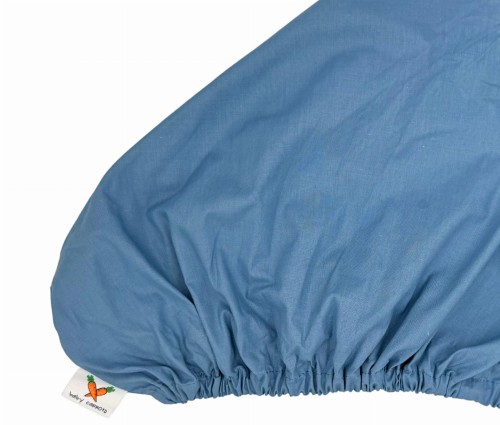 Prześcieradło-do-łóżeczka-120x60- bawełniane-z-gumką-denim-zgaszony-niebieski