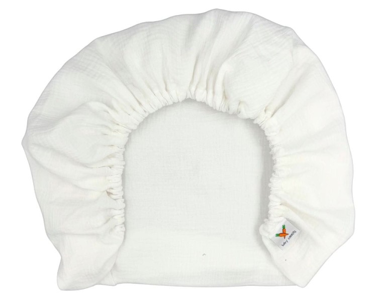 Prześcieradło-muślinowe-z gumką-do-wózka-gondoli-80x40-kremowe-ecru