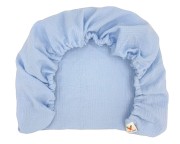 Prześcieradło-muślinowe-z gumką-do-wózka-gondoli-80x40-niebieskie