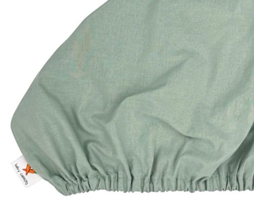 prześcieradło dziecięce do łóżeczka 120x60 bawełniane szałwiowe sage green