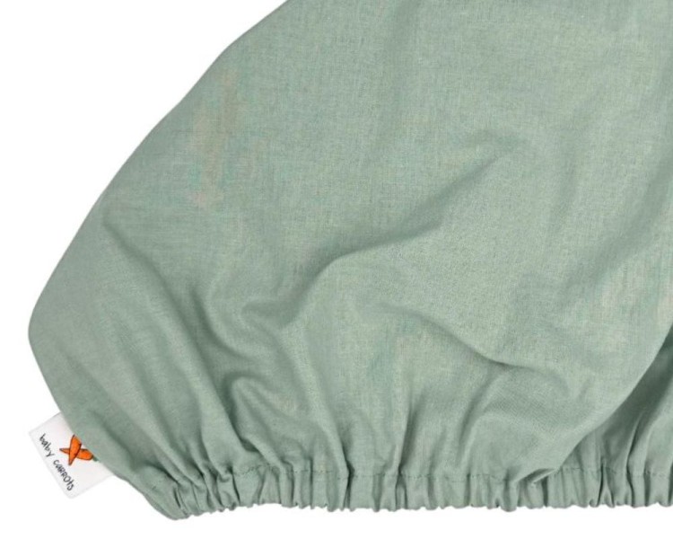 prześcieradło dziecięce do łóżeczka 120x60 bawełniane szałwiowe sage green