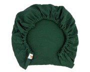 Prześcieradło-muślinowe-z gumką-do-dostawki-90x50-ciemna-butelkowa-zieleń