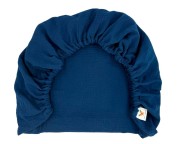 Prześcieradło-muślinowe-z gumką-do-wózka-gondoli-80x40-granatowe-navy
