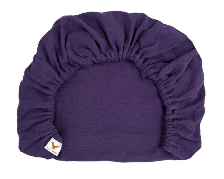 Prześcieradło-muślinowe-z gumką-do-wózka-gondoli-80x40-fioletowe