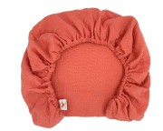 Prześcieradło-muślinowe-z gumką-do-wózka-gondoli-80x40-brzoskwiniowe-pomarańczowe