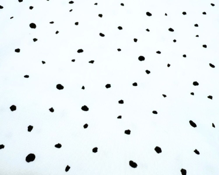 Prześcieradło-bawełniane-z-gumką-do-wózka-gondoli-80x40-białe-w-grafitowe-kropki-materiał