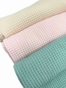 kocyki waffle bawełniane