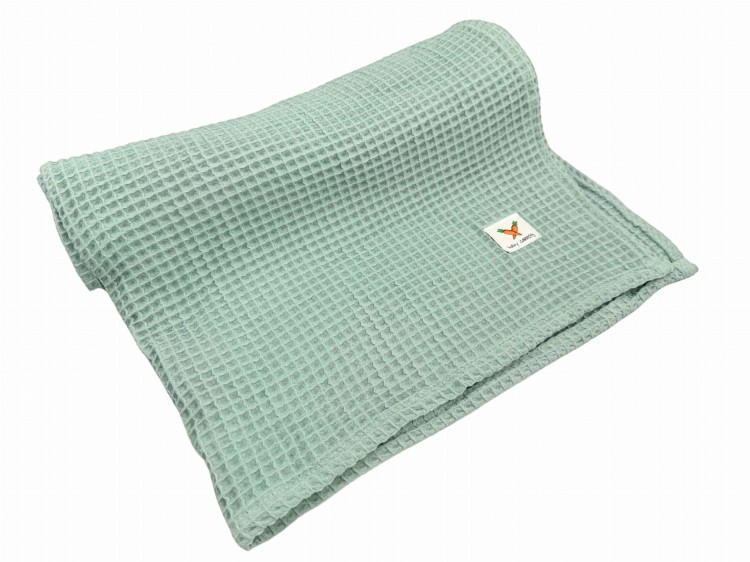 kocyk bawełniany zielony