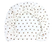 Prześcieradło-muślinowe-z gumką-do-wózka-gondoli-80x40-białe-w-brązowe-serduszka