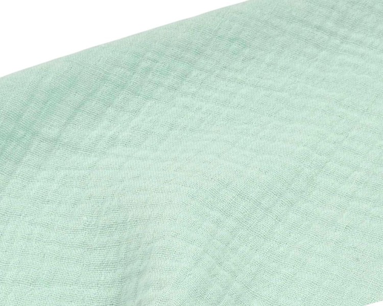 Prześcieradło-muślinowe-z-gumką-160x80-miętowe-materiał