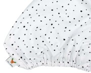 prześcieradło bawełniane 120x60 dziecięce białe w kropki