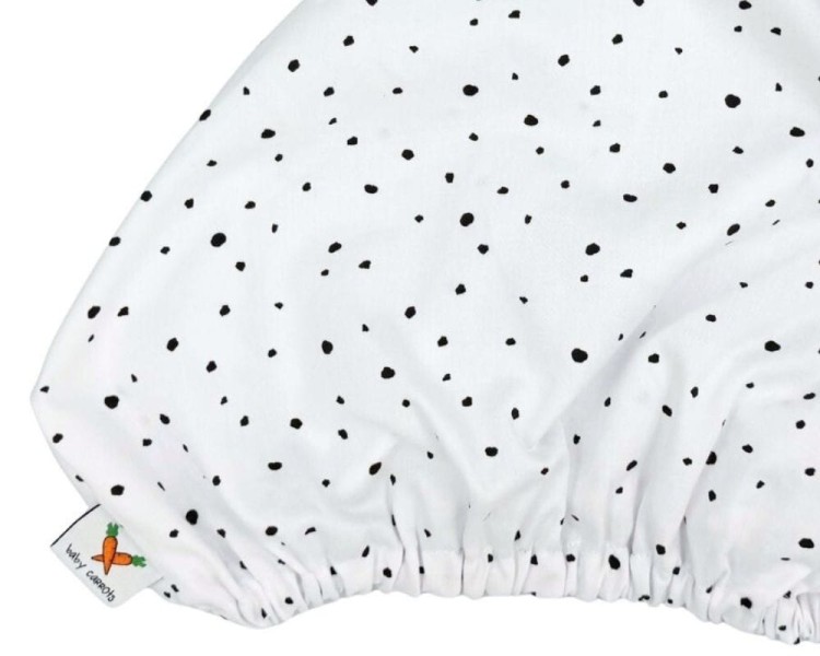 prześcieradło bawełniane 120x60 dziecięce białe w kropki