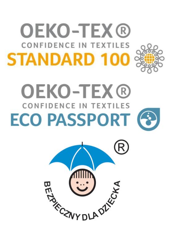 certyfikat oeko-tex bezpieczny dla dziecka poz
